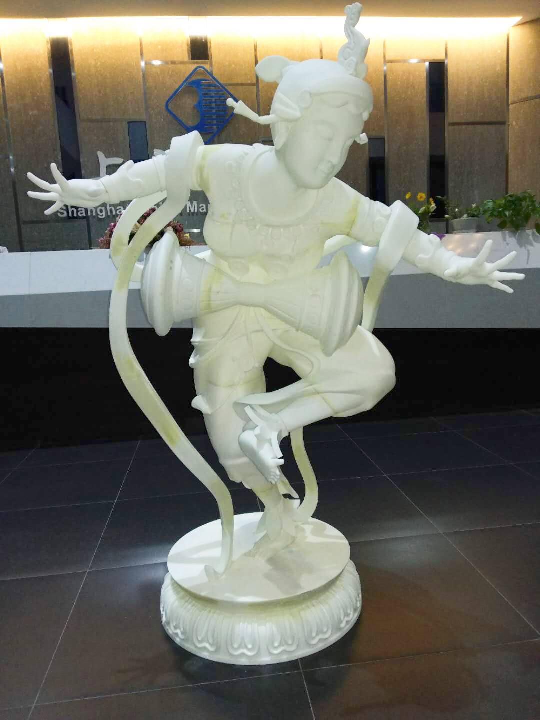 3D打印機打印大型雕塑——敦煌壁畫，白色數(shù)模